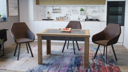 Стол обеденный раскладной Хьюстон, тип 4 (дуб вотан) 