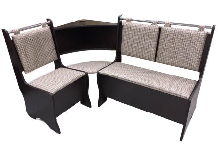 Угловая скамья Аленка-15, венге/рогожка светлая 