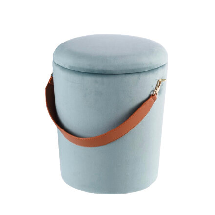 Пуф круглый Бакет, серый 