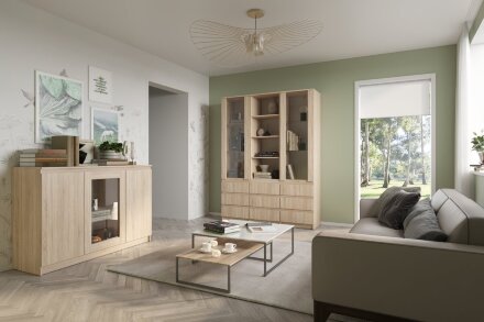 Шкаф-витрина Stern (Штерн), сонома 