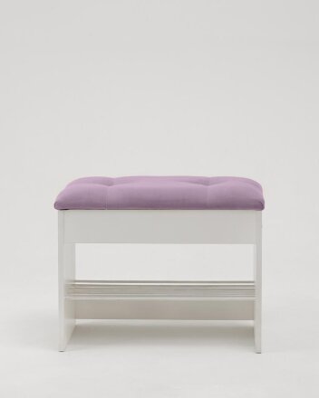 Тумба для обуви Лина, белый / бирюза 